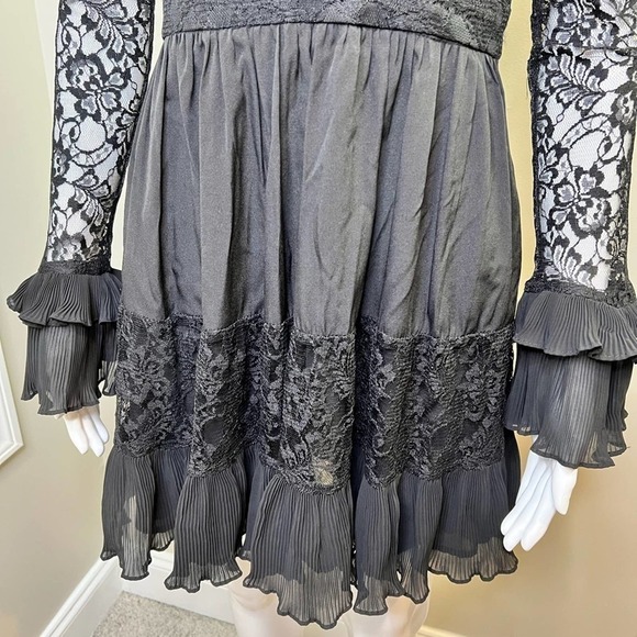 Black Lace Trimmed Dress - Picture 10 of 13